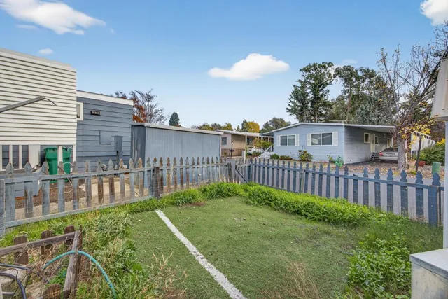 a view of a porch of a house