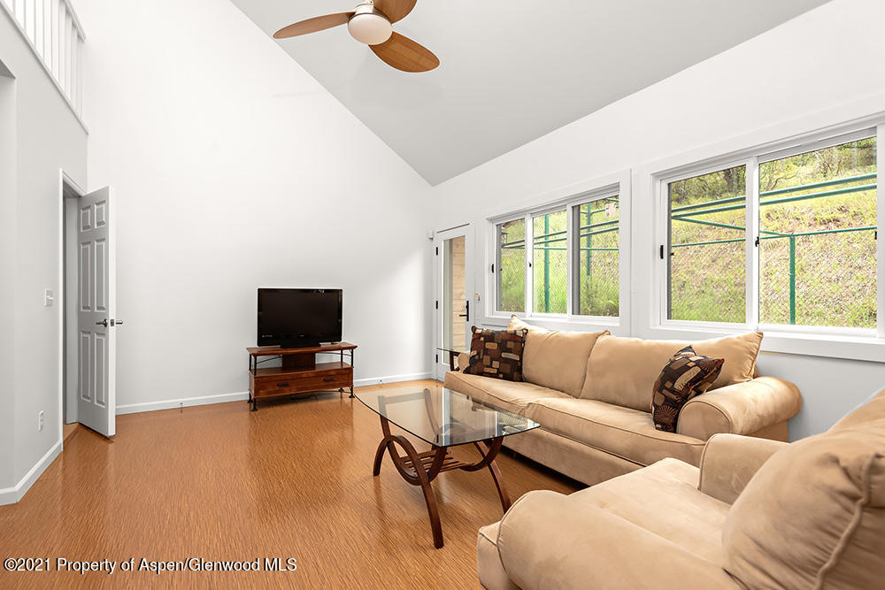 400 Medicine Bow Road Aspen, CO 81611 - Photo 36 of 58 a living room with furniture and a flat screen tv