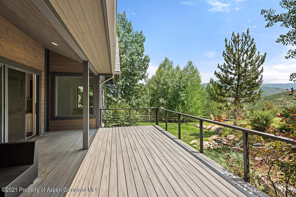 400 Medicine Bow Road Aspen, CO 81611 - Photo 43 of 58 a view of balcony with wooden floor and potted plants