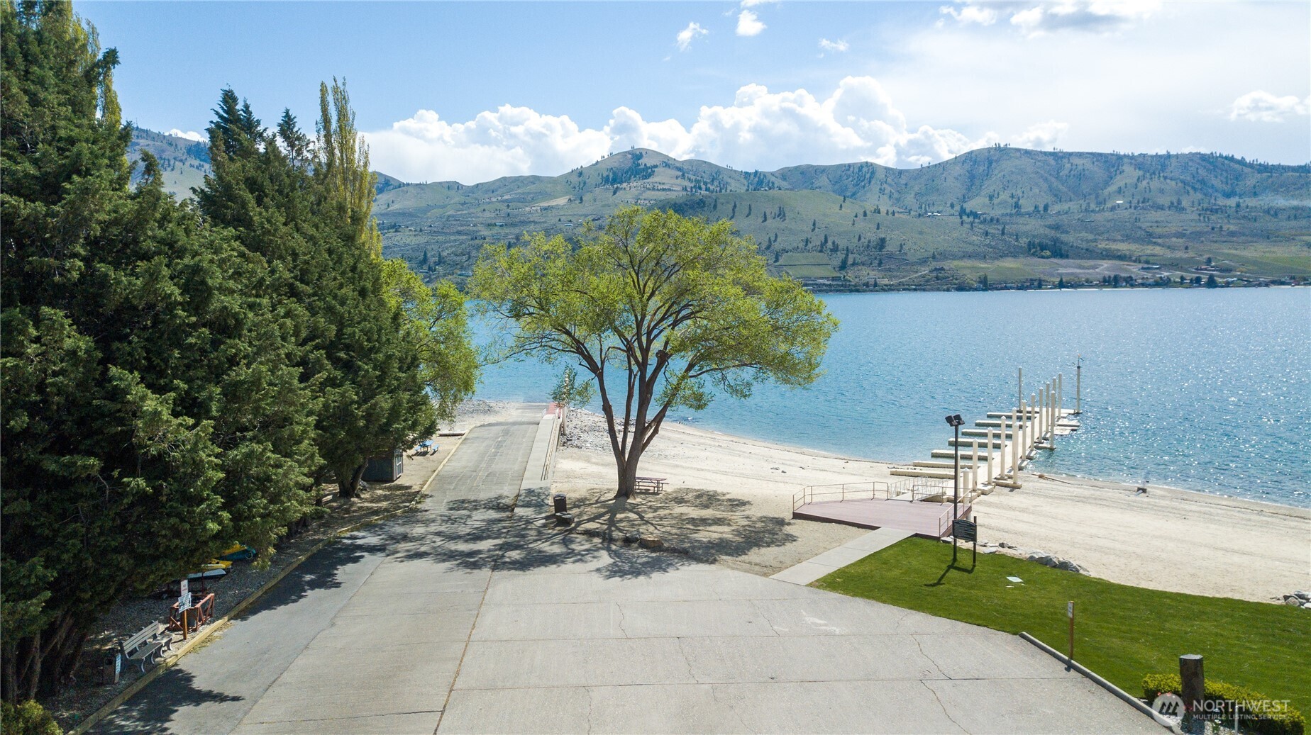 217 Riviera Drive Chelan, WA 98816 - Photo 38 of 38 a view of a lake with a mountain in the background