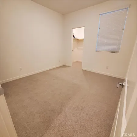 an empty room with a workbench