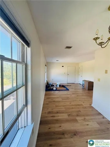 a view of staircase with white walls and white walls