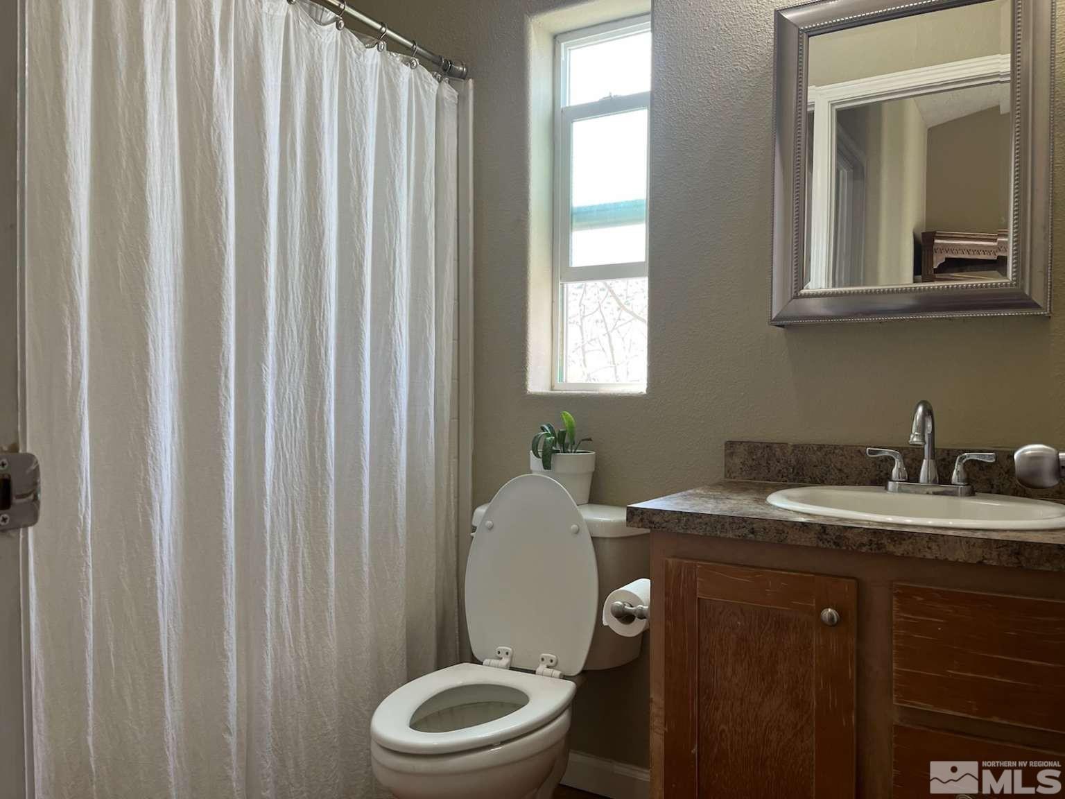 3395 Basque Oven Road Reno, NV 89510 - Photo 27 of 40 a bathroom with a toilet a sink and mirror