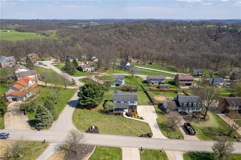 3032 Investors Road Washington, PA 15301 - Photo 47 of 50 Aerial views of the 0.5 acre corner lot in Franklin Manor, capturing the space, layout, and setting that make this property stand out.