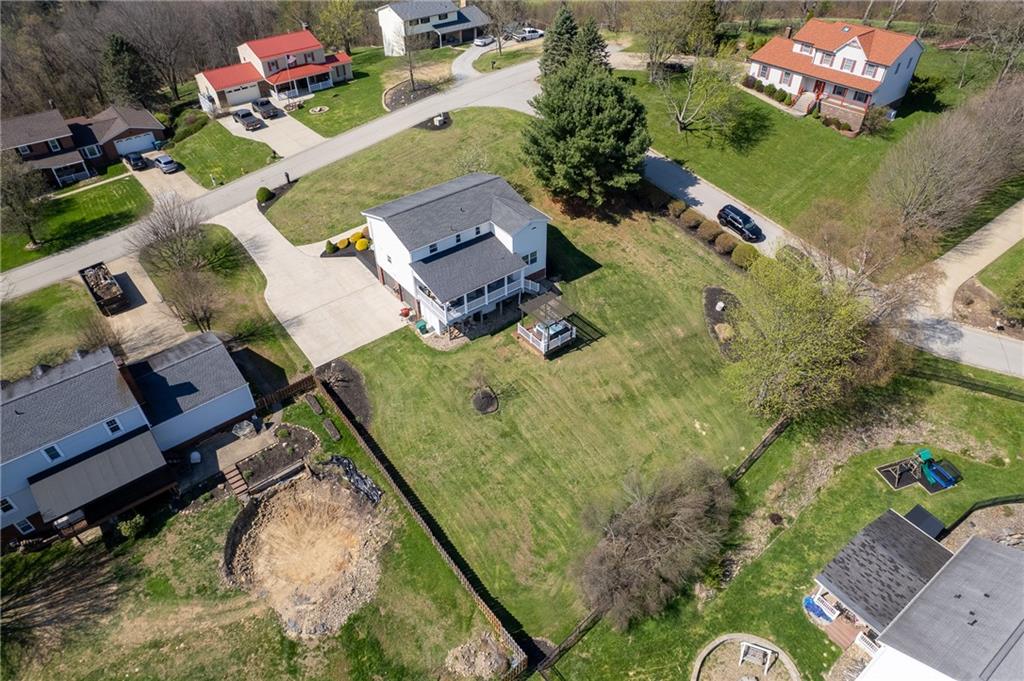 3032 Investors Road Washington, PA 15301 - Photo 48 of 50 Aerial views of the 0.5 acre corner lot in Franklin Manor, capturing the space, layout, and setting that make this property stand out.