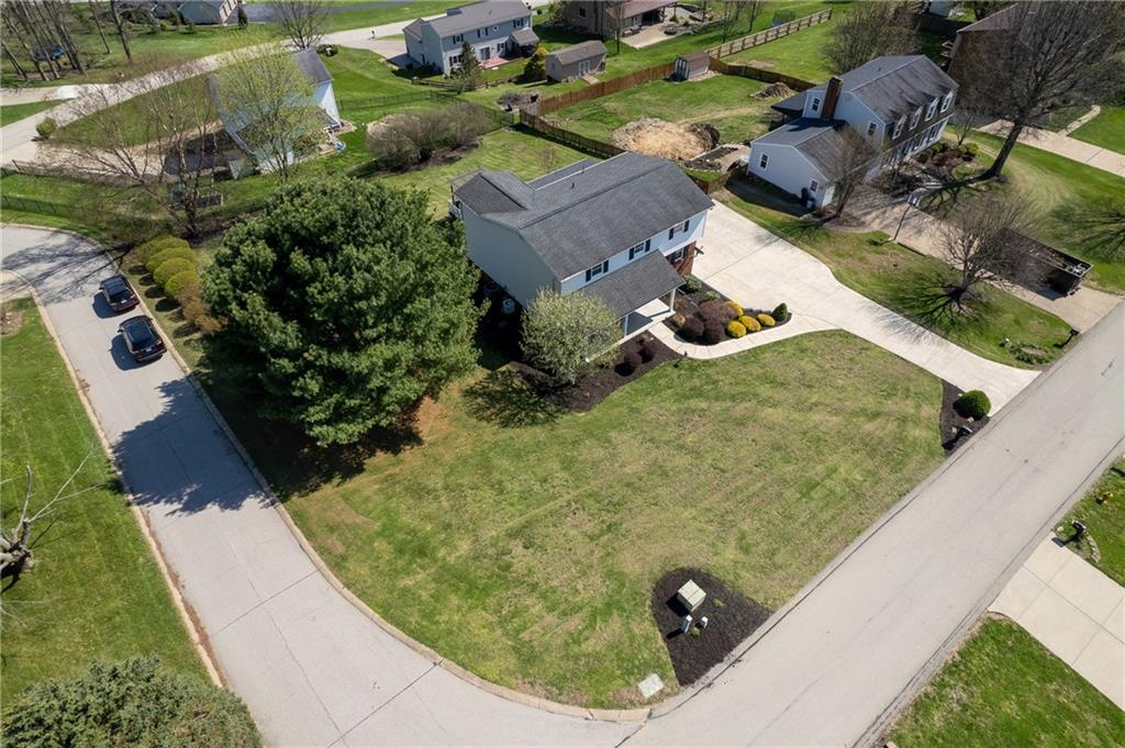 3032 Investors Road Washington, PA 15301 - Photo 49 of 50 Aerial views of the 0.5 acre corner lot in Franklin Manor, capturing the space, layout, and setting that make this property stand out.