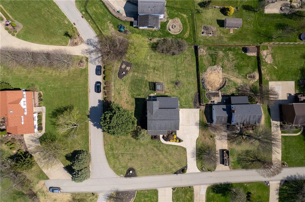 3032 Investors Road Washington, PA 15301 - Photo 50 of 50 Aerial views of the 0.5 acre corner lot in Franklin Manor, capturing the space, layout, and setting that make this property stand out.
