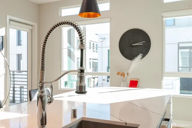 a bathroom with a tub and a sink