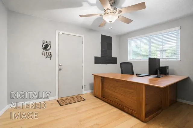 a view of a terrace with a chair