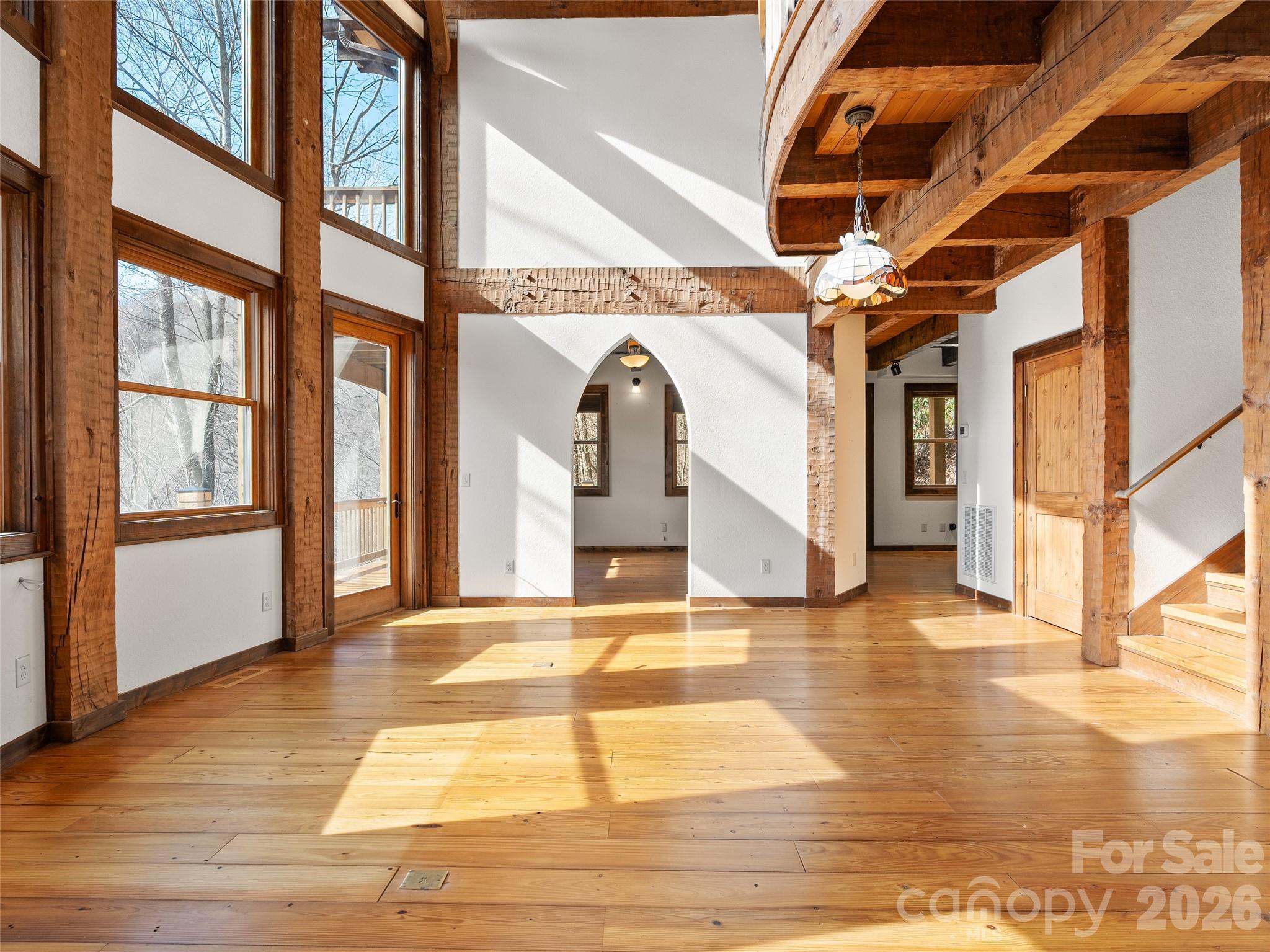 173 Heavenview Point Maggie Valley, NC 28751 - Photo 27 of 47 a view of a hallway with wooden floor and door