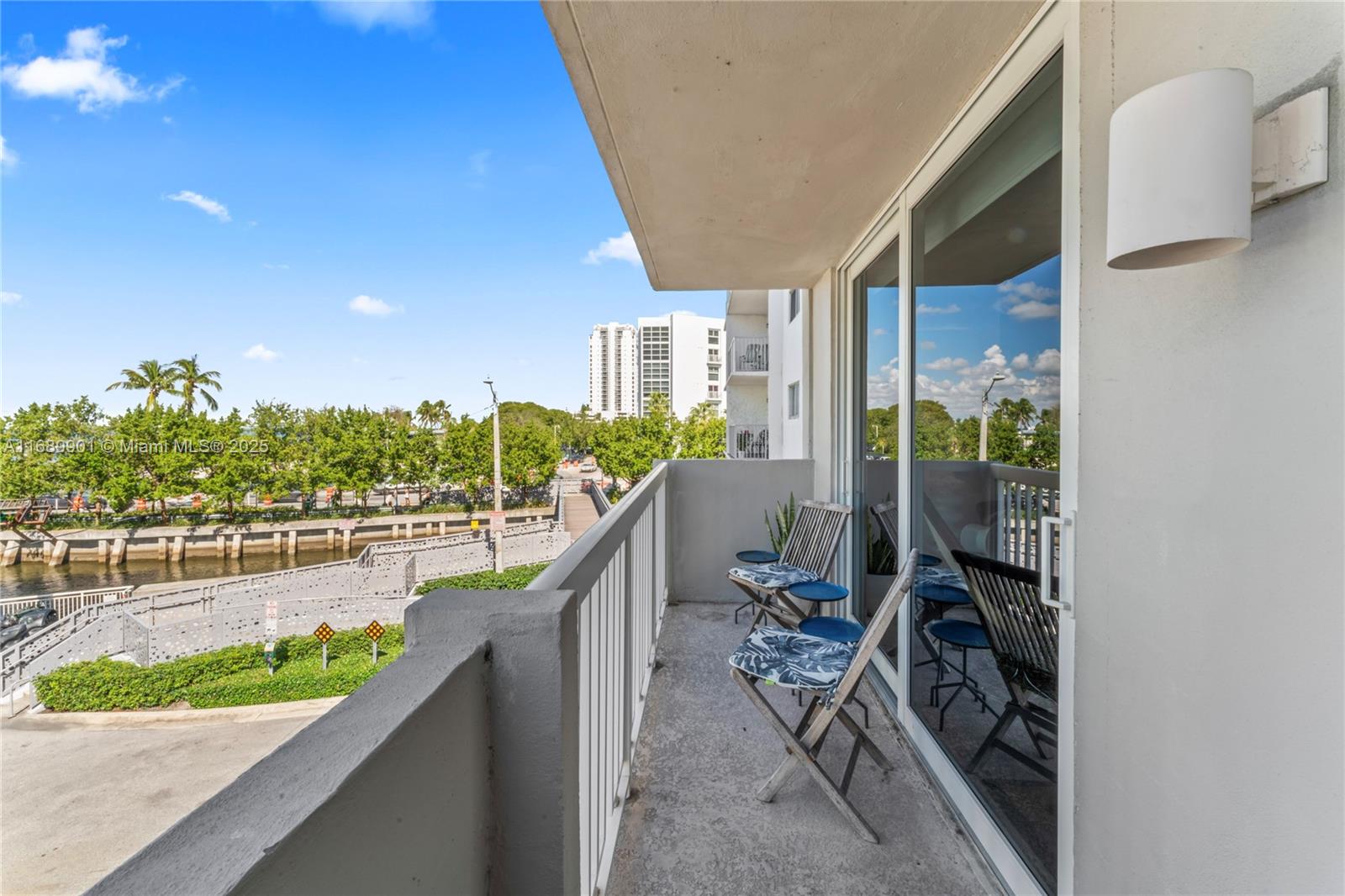 1670 Bay Road, Unit 3E Miami Beach, FL 33139 - Photo 1 of 13 Water view to the canal & footbridge to Sunset Harbour and the Venetian. Tranquil front unit with great light.