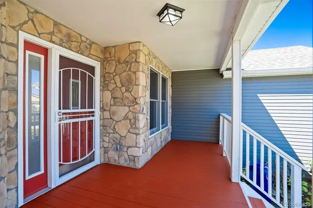 a view of front door of house