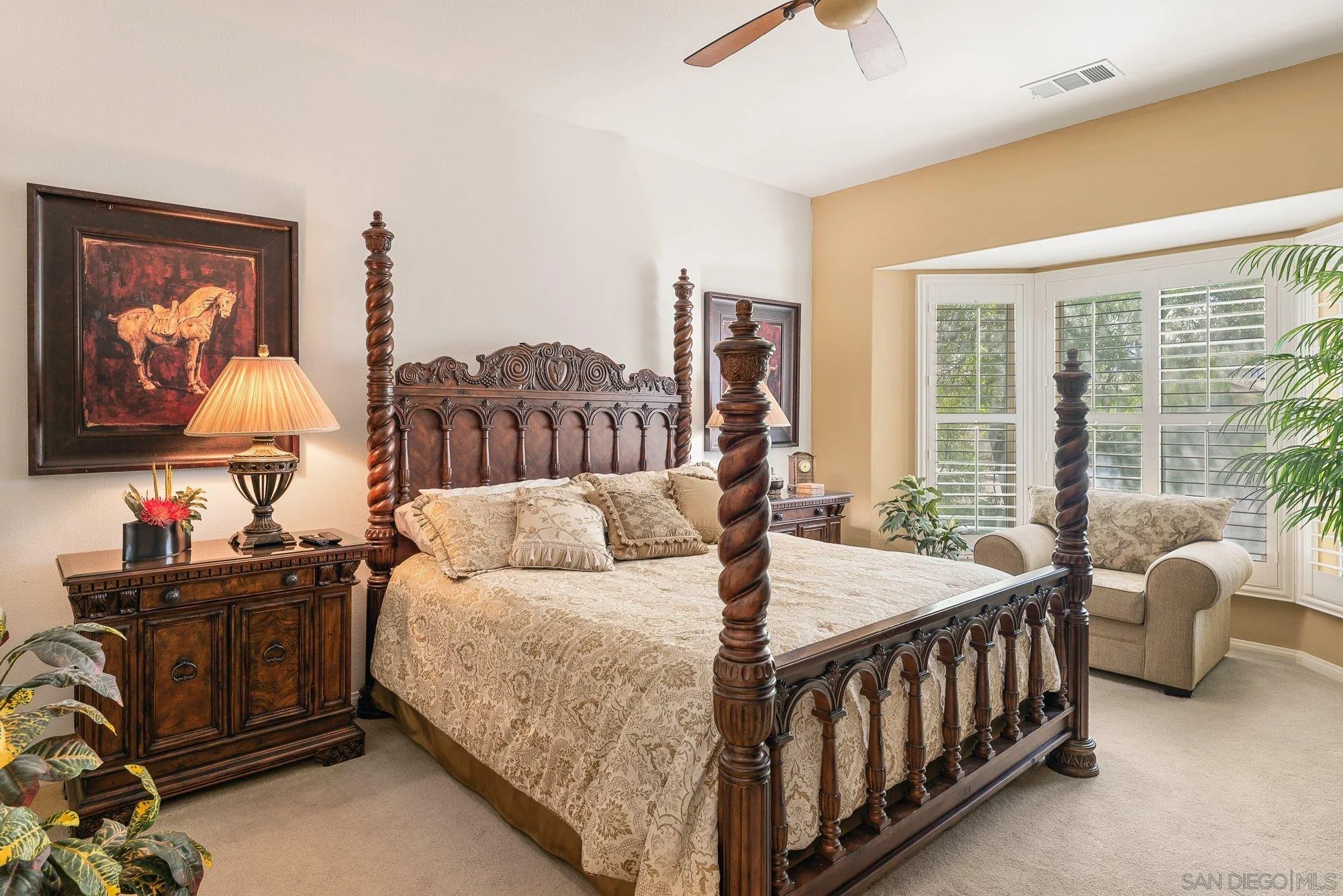 4 Chandon Court Rancho Mirage, CA 92270 - Photo 26 of 44 a bedroom with furniture and a large window