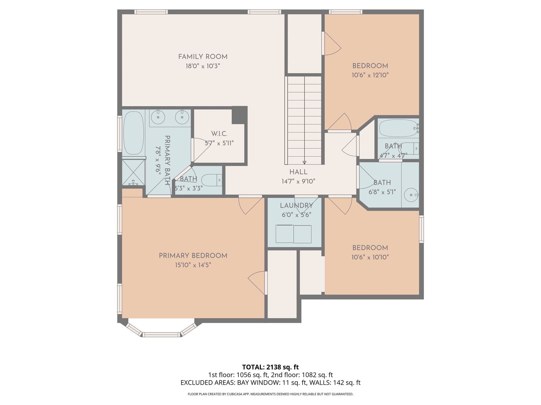 22422 Lamaster Lane Spring, TX 77373 - Photo 34 of 35 Floor plan of 2nd level. *Measurements are approximate*