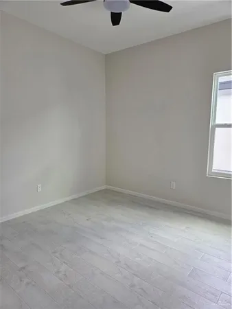 an empty room with a window