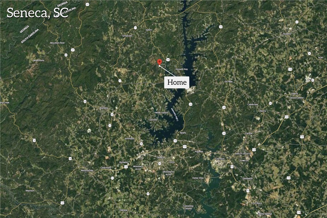Lot 60 Harbor Point Seneca, SC 29672 - Photo 7 of 30 Satellite view of the home's prime location near Lake Keowee in Seneca, South Carolina.