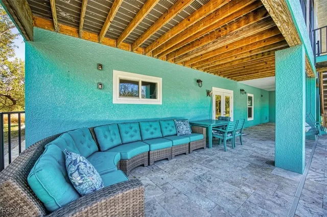 a view of a couches in a patio