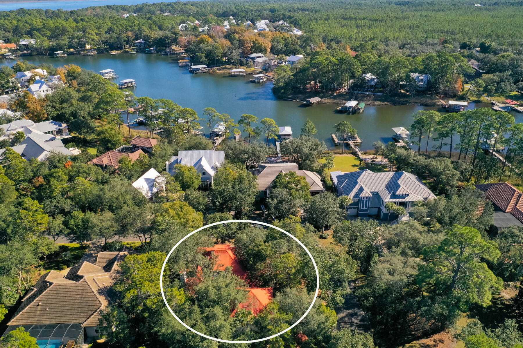 325 Botany Boulevard Santa Rosa Beach, FL 32459 - Photo 37 of 43 an aerial view of lake residential house with outdoor space and swimming pool