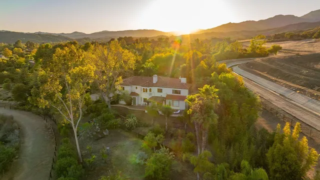 a view of an aerial view of residential houses with outdoor space and trees