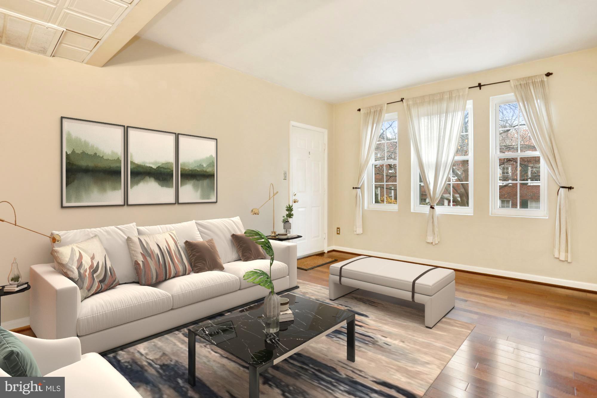 1900 North Rhodes Street, Unit 69 Arlington, VA 22201 - Photo 3 of 19 Virtually Staged Living Room