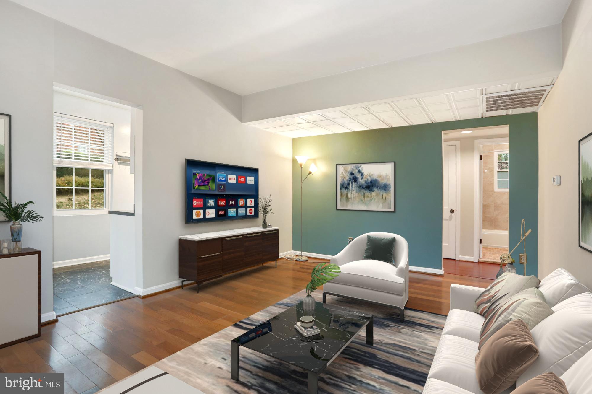 1900 North Rhodes Street, Unit 69 Arlington, VA 22201 - Photo 7 of 19 Virtually Staged Living Room