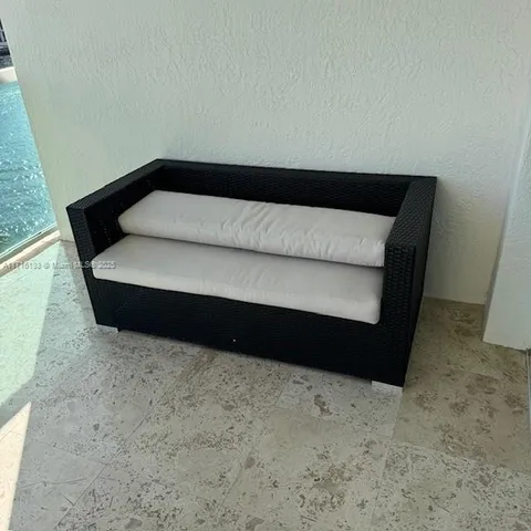 a bedroom with a bed