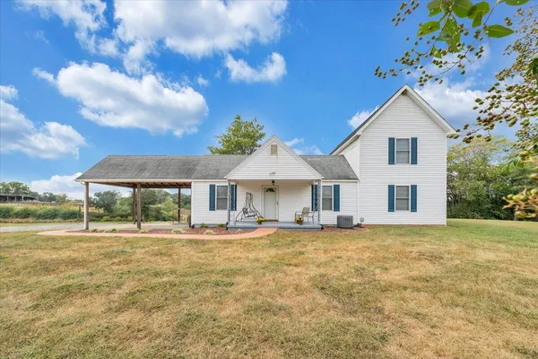 a house view with a garden space