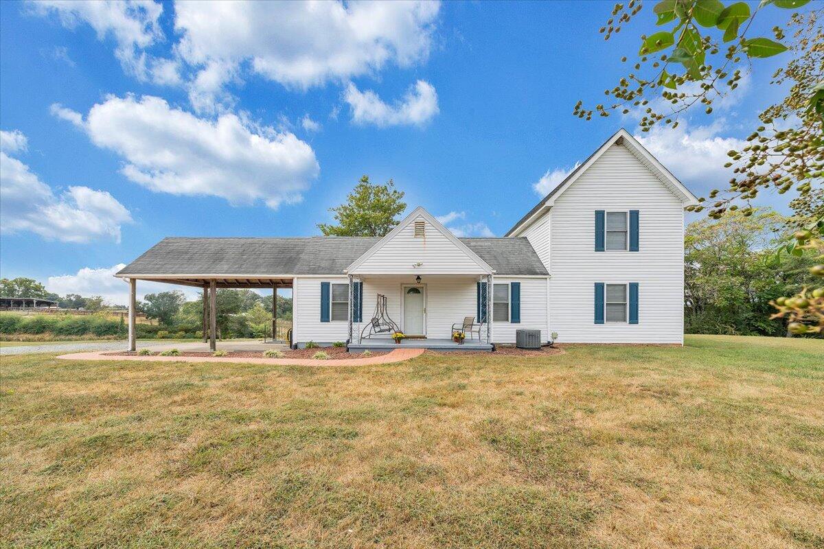 a house view with a garden space