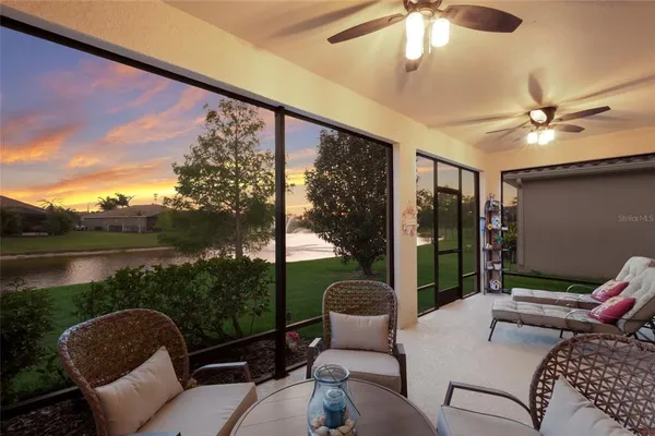 a outdoor living space with furniture and garden view
