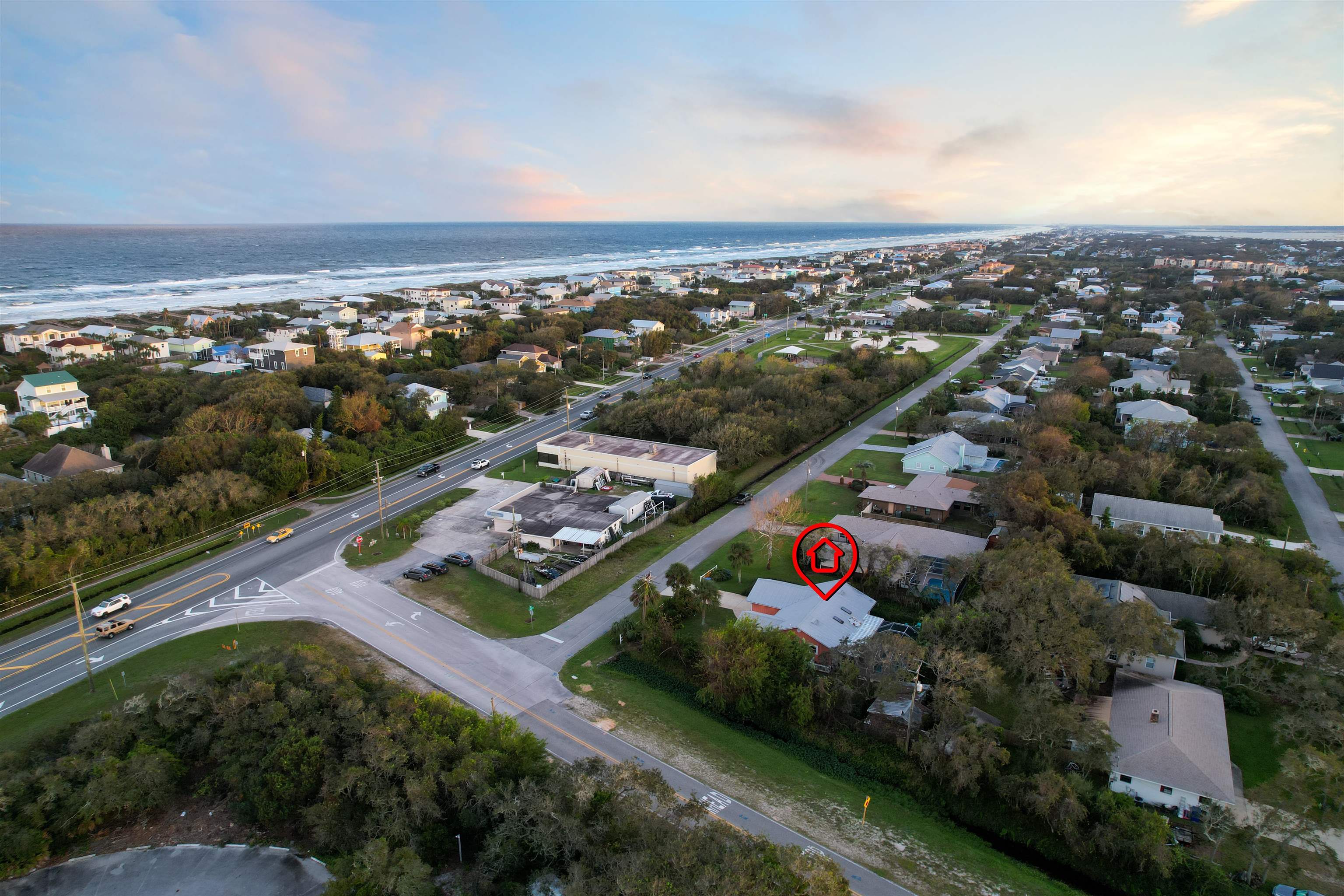 5301 1st Street St. Augustine, FL 32080 - Photo 35 of 36 an aerial view of lake and residential houses with outdoor space