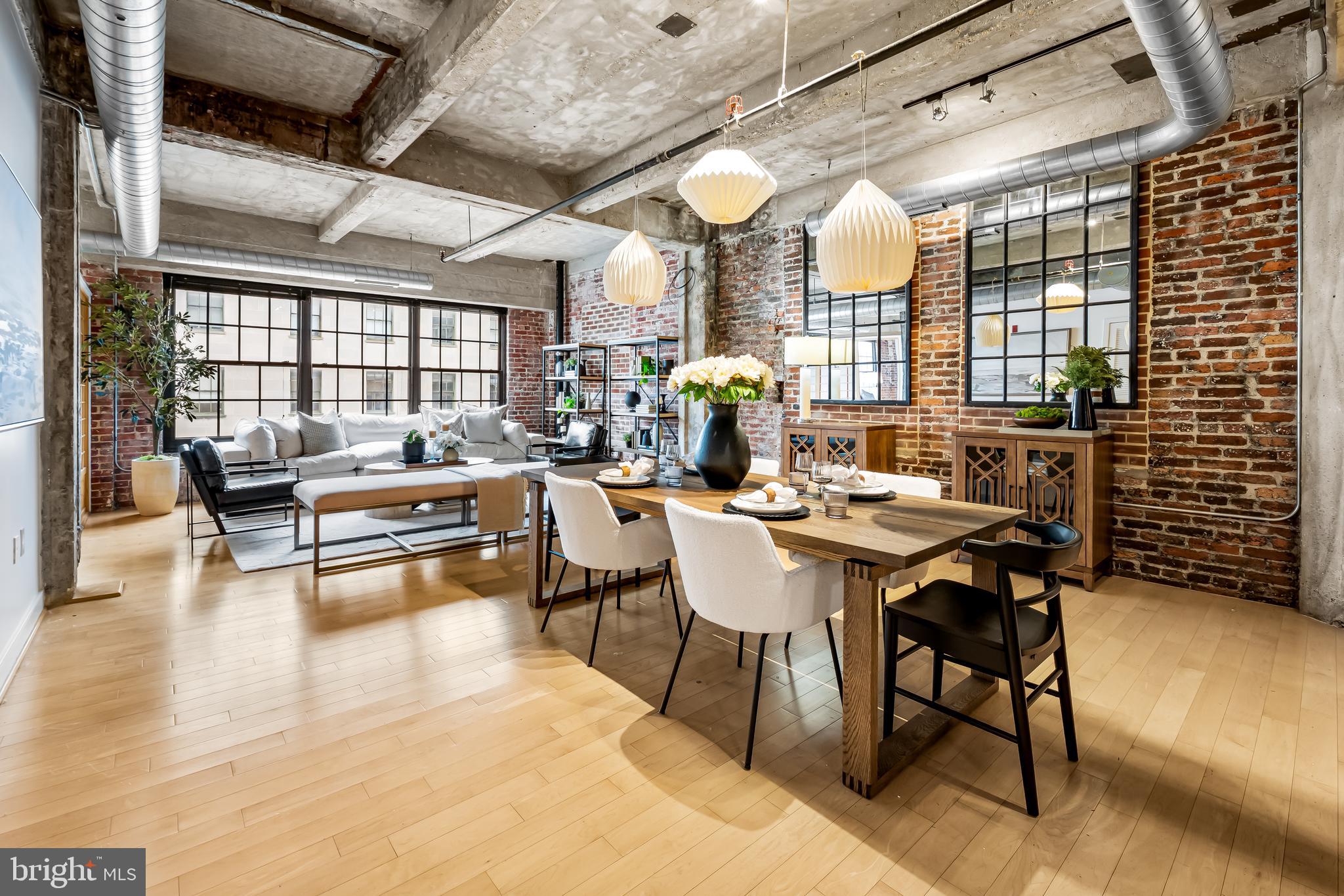 234 Holliday Street, Unit 502 Baltimore, MD 21202 - Photo 1 of 36 a view of a dining room with furniture window and outside view