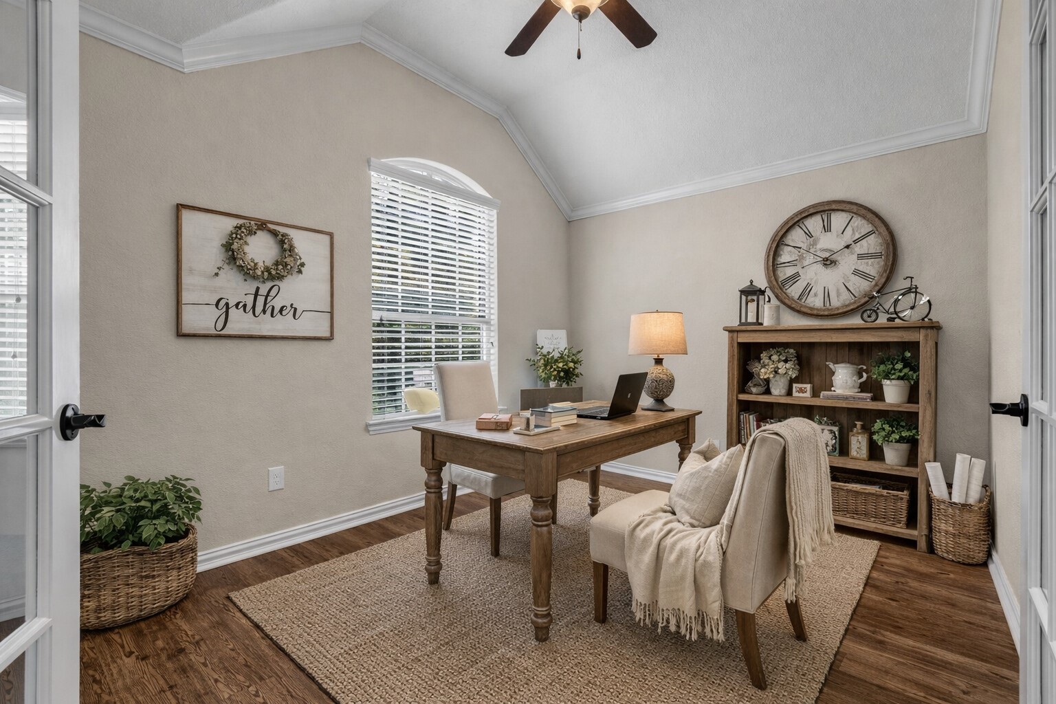 9023 South Comanche Circle Willis, TX 77378 - Photo 3 of 28 a view of a workspace with furniture and a window