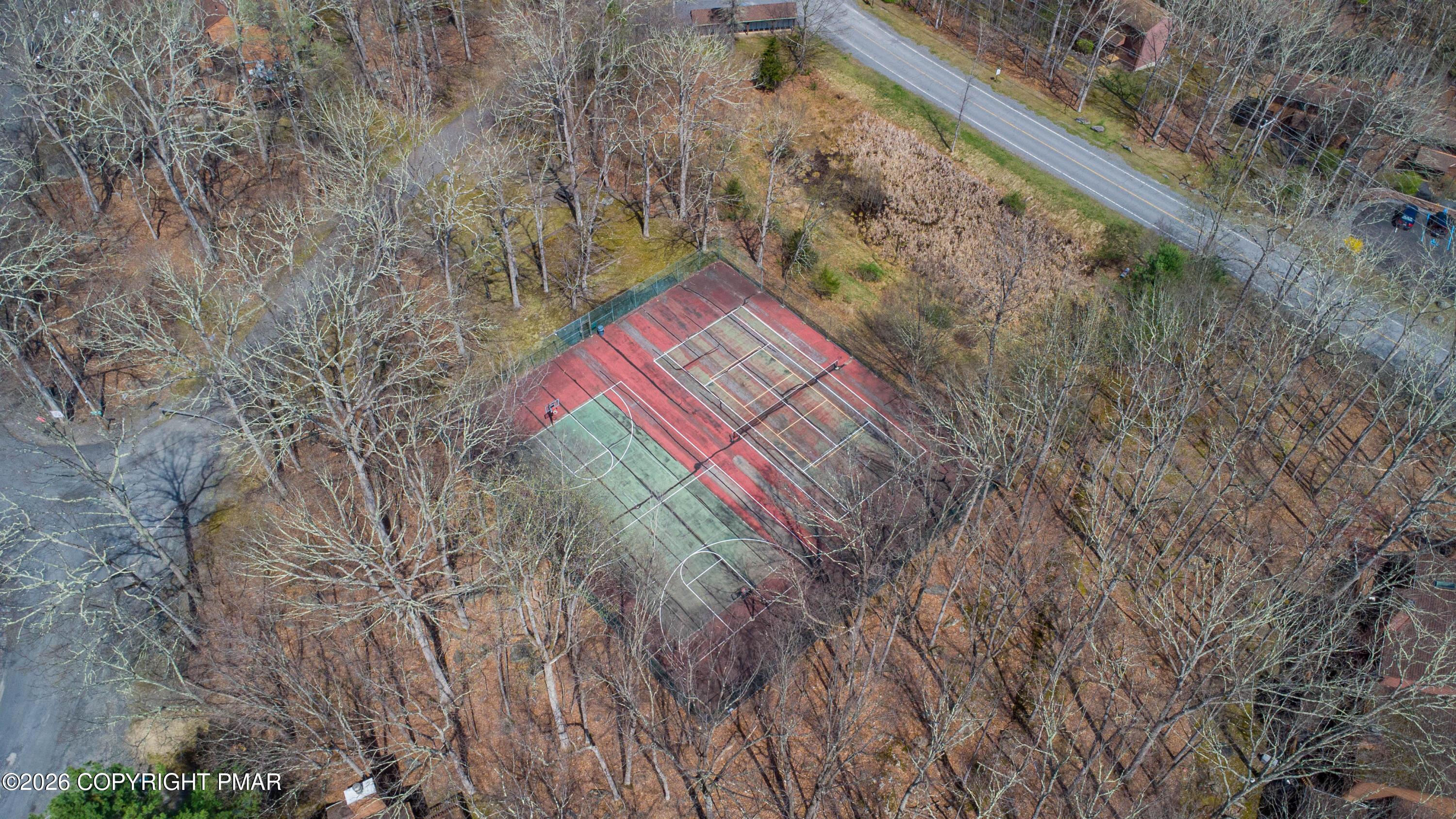 0 Bellingham Drive Bushkill, PA 18324 - Photo 32 of 33 BellinghamDr_Drone_TennisCourt2
