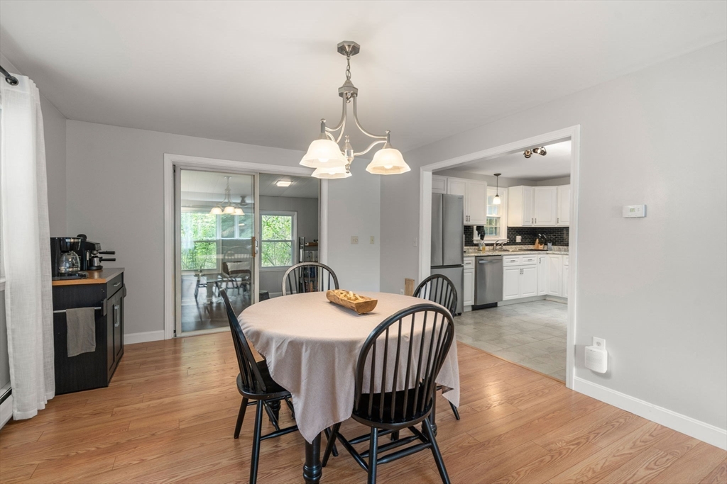 36 Depot Road Templeton, MA 01468 - Photo 7 of 38 a dining room with furniture a chandelier and wooden floor