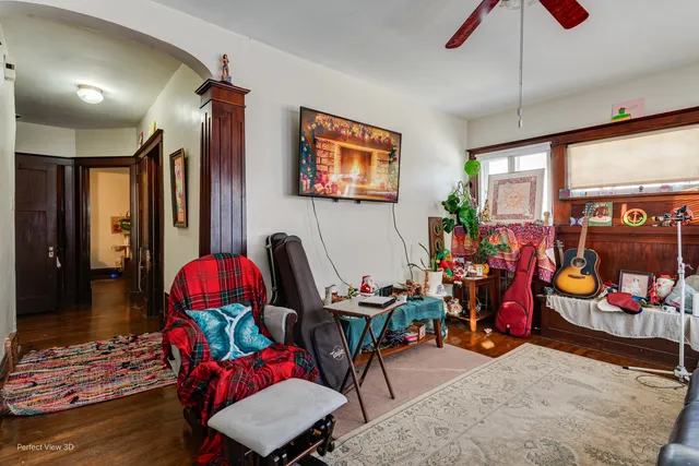 a room with musical instruments