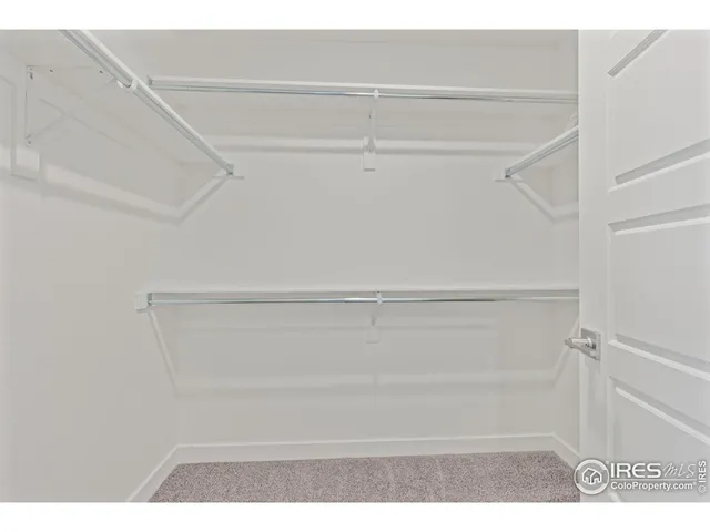 a view of small space with racks on the wall