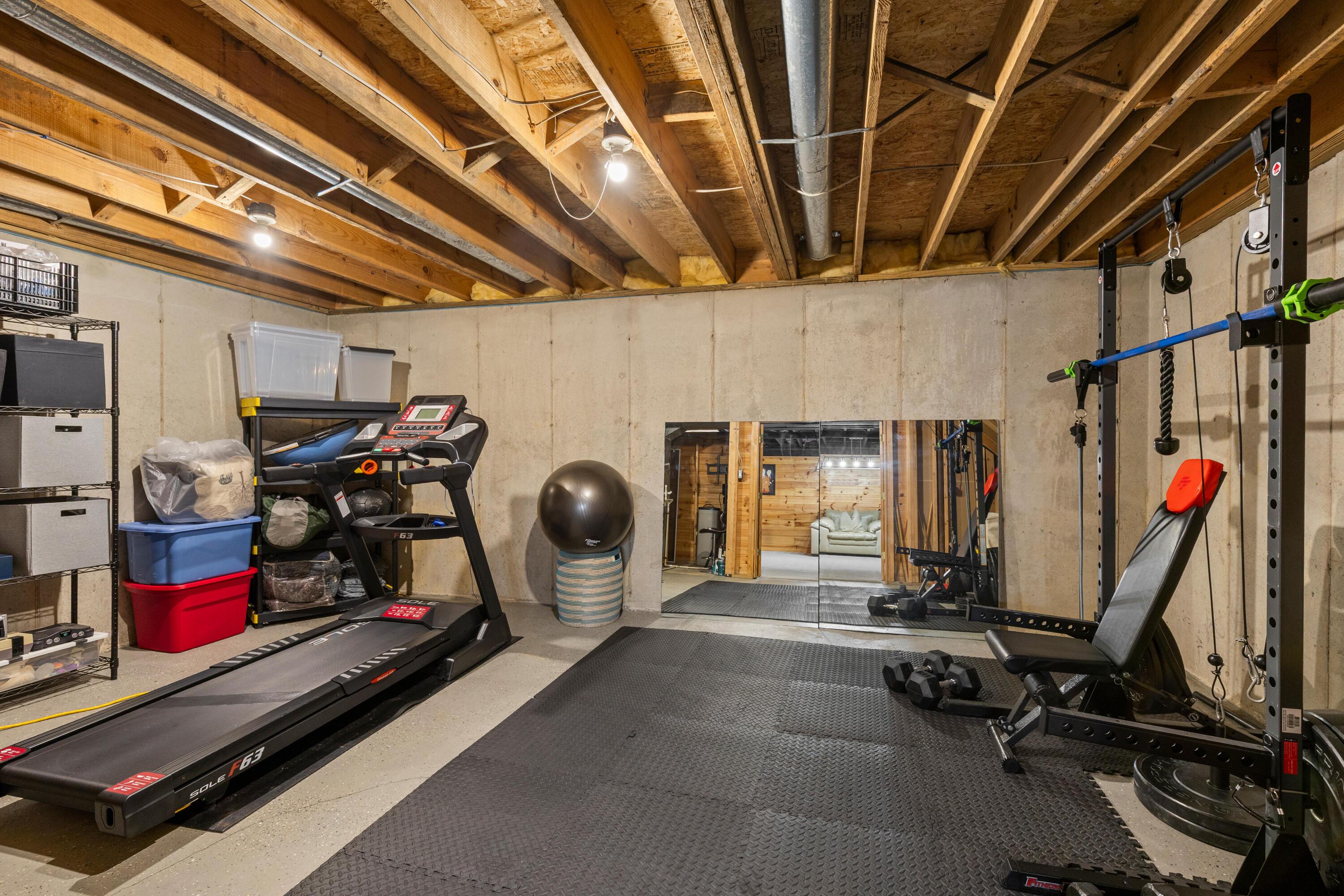 1515 Dale Ford Road Delaware, OH 43015 - Photo 52 of 74 • Painted concrete floor • Mat floors are negotiable • Honeywell® humidifier • New Goodman® gas furnace ~ 2023 • General Electric® gas water heater • New condenser motor ~ 2024 • Ceiling lights • Rainsoft® water softener owned (not using it & not connected)