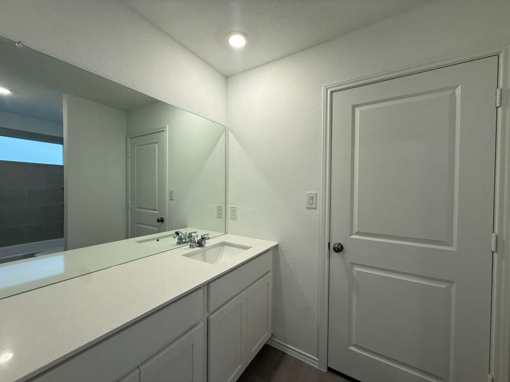 569 Sormonne Loop Kyle, TX 78640 - Photo 22 of 40 a bathroom with a sink and a mirror