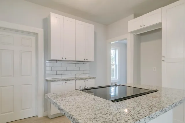 a view of a kitchen counter space