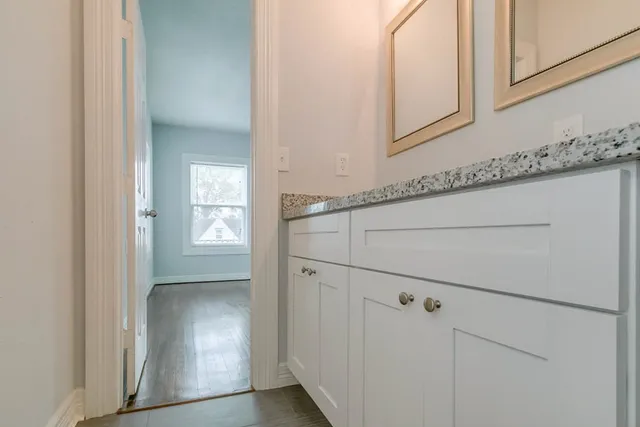 a view of a closet area