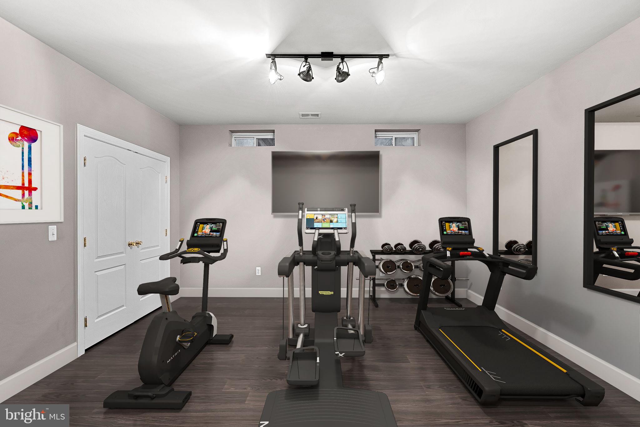 22461 Terra Rosa Place Ashburn, VA 20148 - Photo 49 of 67 Lower Level - Gym/Den Virtually Staged