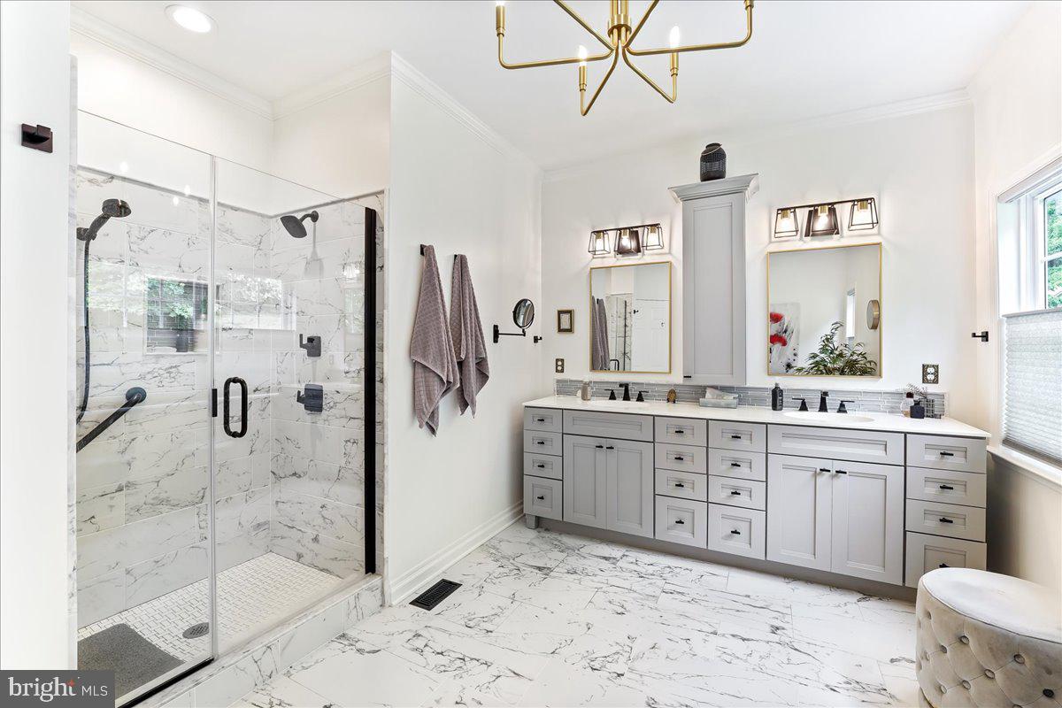 2 Brentwood Road Boothwyn, PA 19061 - Photo 27 of 60 Large walk-in shower and double sink