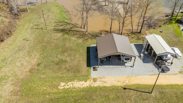 a view of lake with mountain
