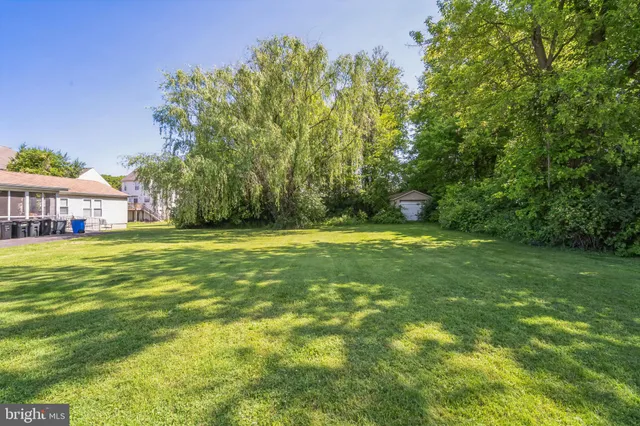a view of a trees in front of a house