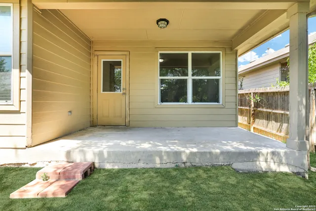 a view of front door of house