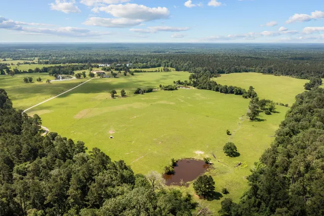 a view of an ocean and city