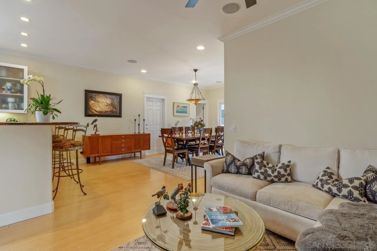 425 Sea Lane La Jolla, CA 92037 - Photo 19 of 41 a living room with furniture and wooden floor