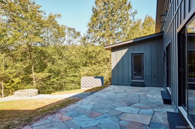 a view of a lake with a city