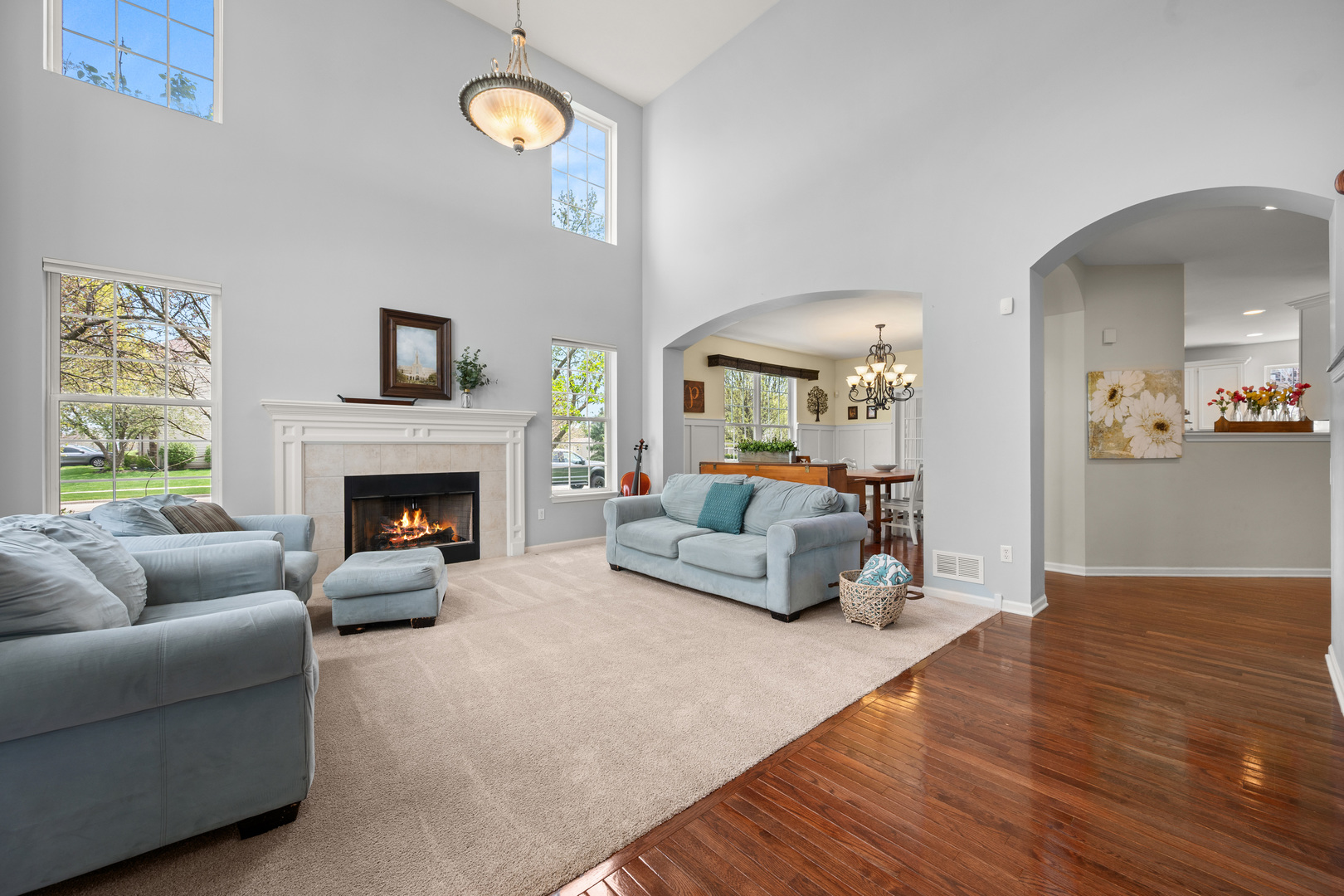 620 Northgate Drive Sycamore, IL 60178 - Photo 14 of 55 a living room with furniture and a fireplace