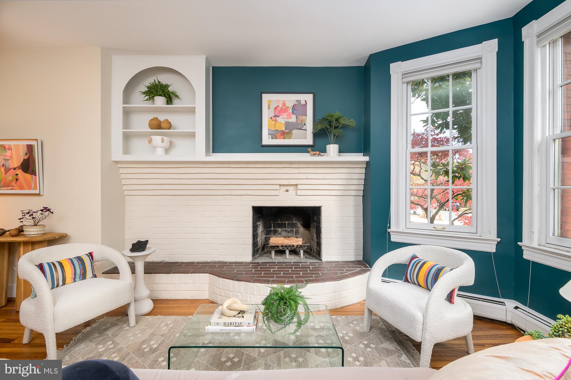 1330 Massachusetts Avenue Southeast Washington, DC 20003 - Photo 4 of 34 a living room with furniture and a fireplace